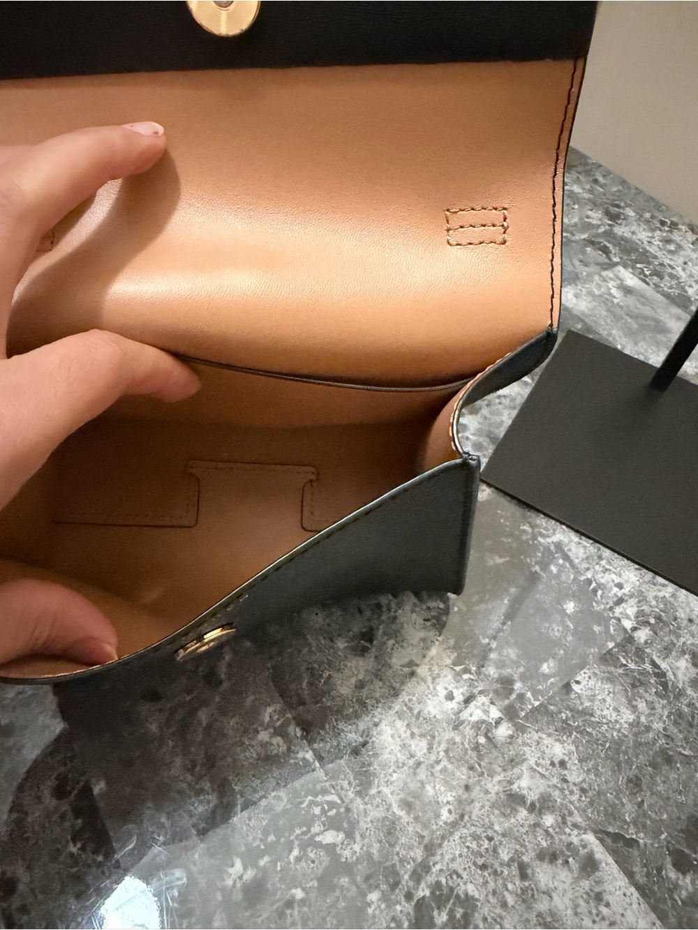 Tory Burch Black Leather Top-Handle Crossbody Bag - Picture 9 of 10